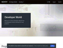 Tablet Screenshot of developer.sony.com