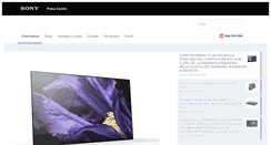 Desktop Screenshot of presscentre.sony.it