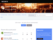 Tablet Screenshot of community.sony.lt